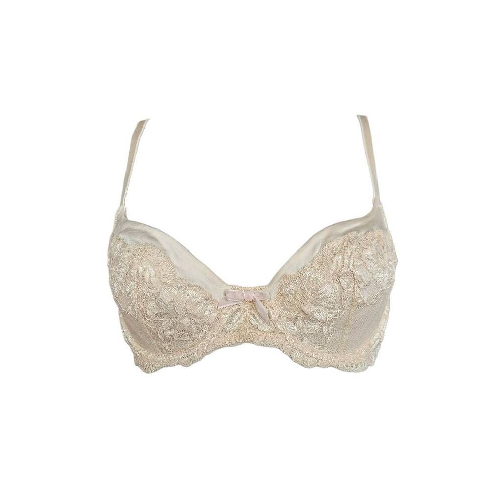y2k coquette lace balconette bra
